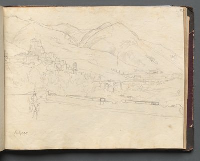 Album con Vedute di Roma e Dintorni, Studi di Paesaggio, pagina 42a: Paesaggio Romano da Franz Johann Heinrich Nadorp