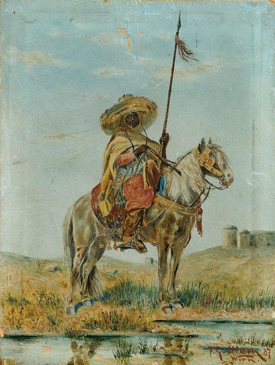 Messicano a cavallo da Franz Josef Georg Illem