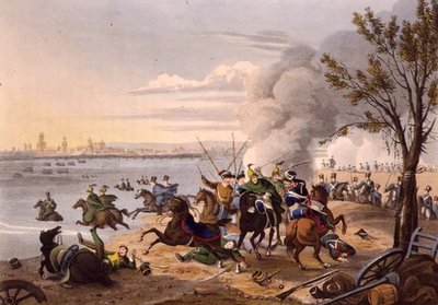 La fuga di Napoleone attraverso il Reno vicino alla città di Mentz inseguito dagli alleati da Franz Joseph (after) Manskirch
