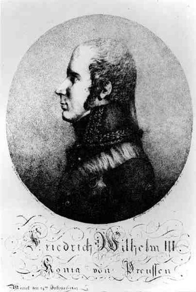 Ritratto di Federico Guglielmo III (1770-1840), Re di Prussia, 24 luglio 1807 da Franz Joseph after Leopold
