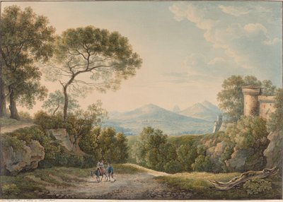 Vista da Tivoli attraverso la valle del Tevere al tramonto da Franz Kaisermann