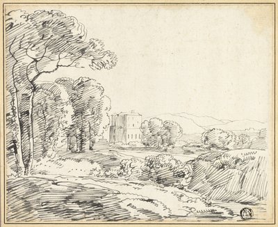 Paesaggio, casa nel parco da Franz Kobell