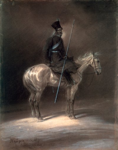 Cosacco a cavallo, 1837 da Franz Krüger