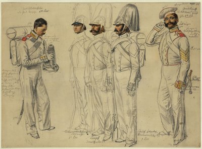 Jacob Kotscheroffskoy, Tschumarinoff Semianoffs, Lumpoff Ismailoff, Sokoloff Feldwebel Gewdokimoff da Franz Krüger