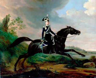 Ritratto equestre del Gran Principe Alessandro Nikolaevič da Franz Kruguer