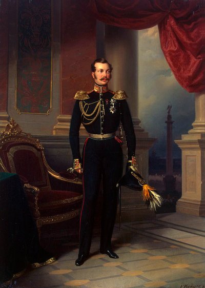 Ritratto del principe ereditario Alessandro Nikolaevič, 1818-1881, c1840 da Franz Kruguer