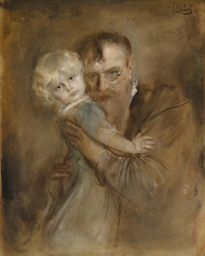Autoritratto con la figlia Marion da Franz von Lenbach