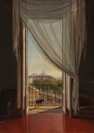 Veduta di Napoli attraverso una finestra, 1824 da Franz Ludwig Catel