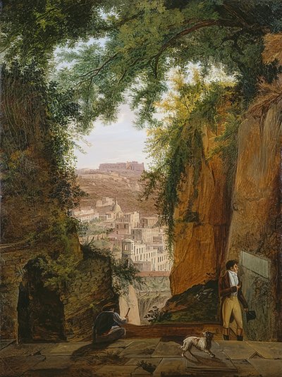 Vista dalla tomba di Virgilio sulla città di Napoli da Franz Ludwig Catel