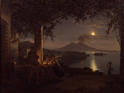Veduta notturna della Baia di Napoli da Franz Ludwig Catel