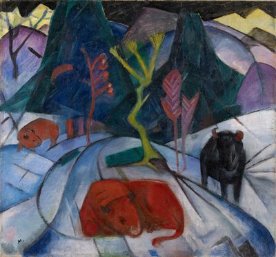 Un bisonte in inverno Il bisonte rosso, 1913 da Franz Marc