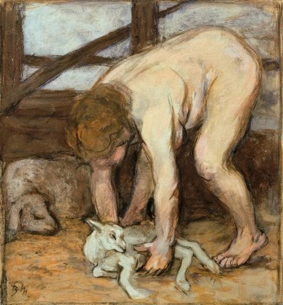 Nudo con capretto da Franz Marc