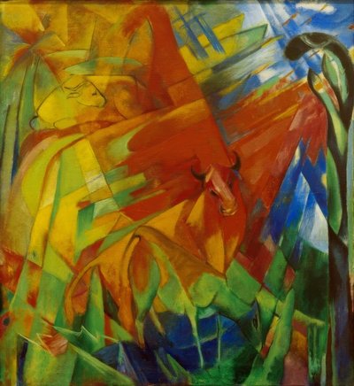 Quadro con bovini II da Franz Marc