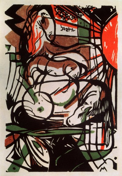 Nascita di un puledro da Franz Marc