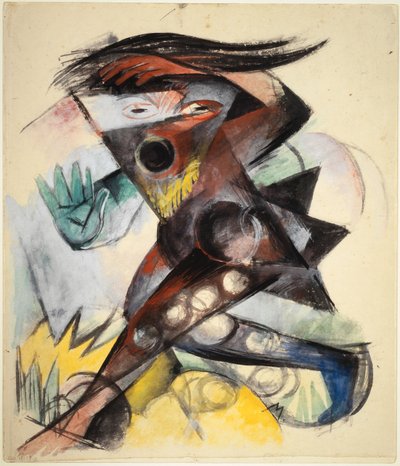Calibano. Figura per La Tempesta di William Shakespeare, 1914 da Franz Marc