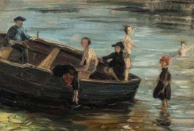 Bambini in barca da Franz Marc