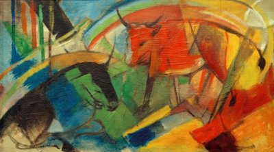 Piccolo quadro con bovini da Franz Marc