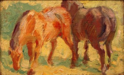 Piccolo quadro di cavalli da Franz Marc