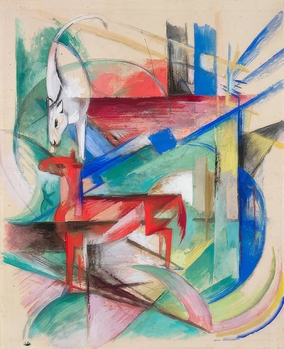 Paesaggio con animali da Franz Marc