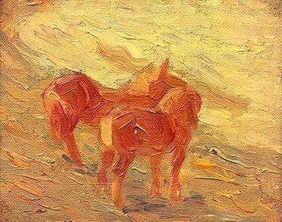 Cavalli al mare da Franz Marc