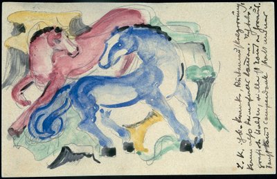 Cavalli rossi e blu da Franz Marc