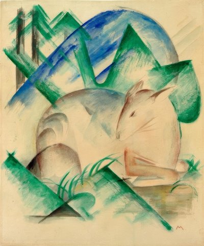 Cervo rosso (Cervo dormiente) da Franz Marc