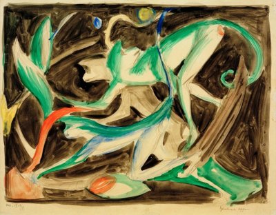 Scimmie che giocano da Franz Marc