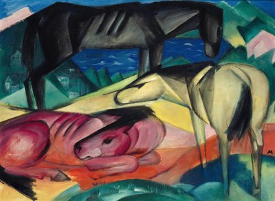 Tre cavalli II, 1913 da Franz Marc