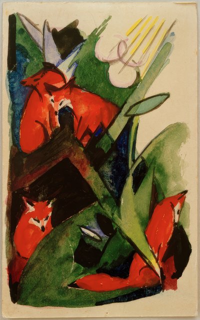 Quattro volpi da Franz Marc