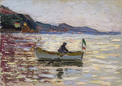 Veduta di Rapallo con barca sul mare da Franz Marc