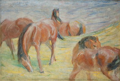 Cavalli al pascolo I da Franz Marc