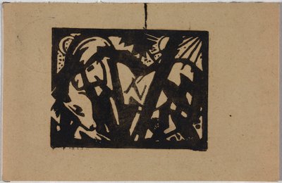 Cavallino selvatico, cartolina da Sindelsdorf a Wassily Kandinsky a Monaco da Franz Marc
