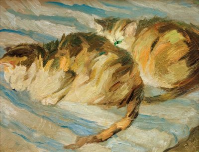 Due gatti grigi (Studio di gatti II) da Franz Marc