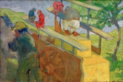 Scimmietta su un carretto da Franz Marc