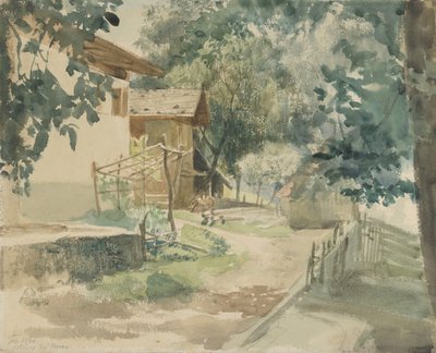 Un Cortile Agricolo vicino a Merano, 1860 da Franz Meyerheim