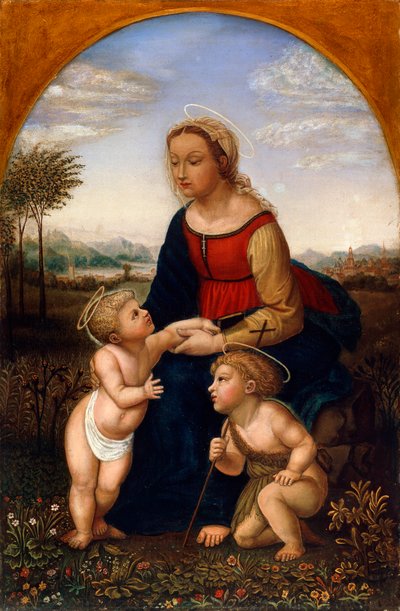 Vergine e Bambino con Giovanni Battista da bambino, inizio XIX secolo da Franz Pforr