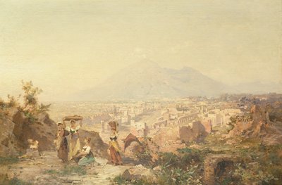 Veduta di Pompei da Franz Richard Unterberger