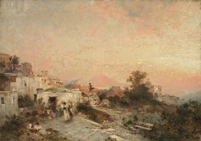 La Tarantella, Posillipo, Napoli, c.1895 da Franz Richard Unterberger