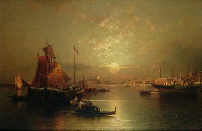 Navigazione sulla laguna, Venezia, al tramonto da Franz Richard Unterberger