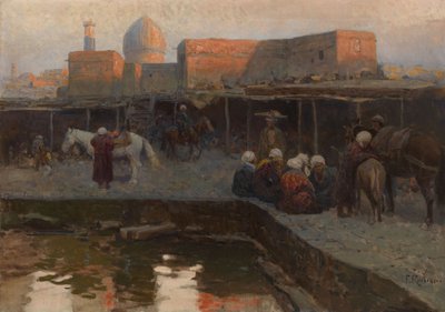 Caravanserraglio presso Gur-e Amir a Samarcanda da Franz Roubaud