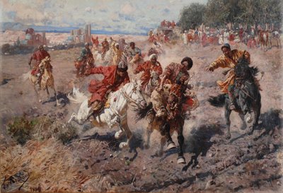 Cherkess celebra la fine del Muharram con lo sport equestre della corsa per l
