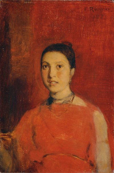 Ragazza in abito rosso da Franz Rumpler