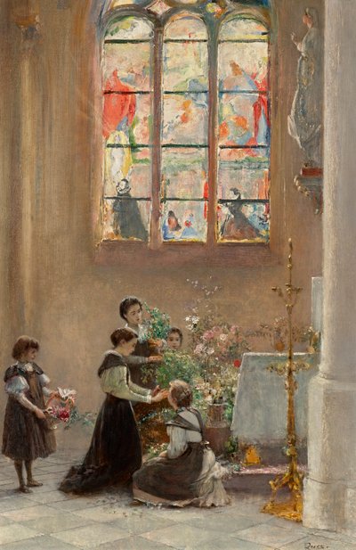 Festa di Santa Maria in una chiesa a Venezia da Franz Russ der Jüngere