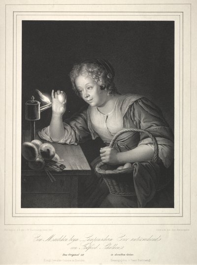 Ragazza che candela le uova da Franz Seraph Hanfstaengl