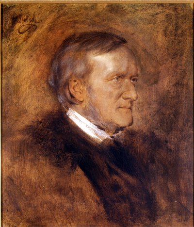 Ritratto di Richard Wagner (1813 - 1883), compositore tedesco. Dipinto di Franz von Lenbach (1836-1904). Museo Wagner a Bayreuth da Franz Seraph von Lenbach