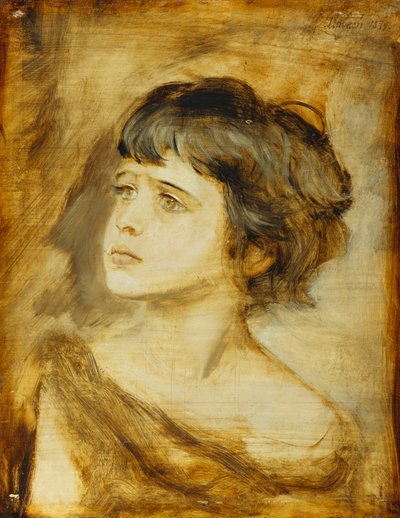 La testa di una ragazza, 1879 da Franz Seraph von Lenbach
