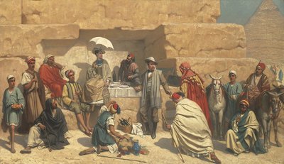 Pranzo ai piedi delle piramidi, Giza da Franz Vinck