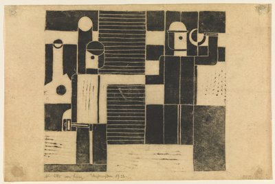 Composizione con un lavoratore e un contadino da Franz Wilhelm Seiwert