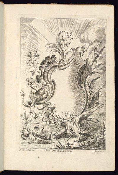 Cartiglio con drago, libro di cartigli per diversi usi da Franz Xaver Andreas Jungwierth