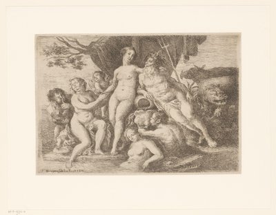 Nettuno e Anfitrite tra ninfe e tritoni bagnanti da Franz Xaver Wagenschon